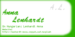 anna lenhardt business card